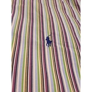 Polo Ralph Lauren Shirt Men XL 17.5 Cotton Stripe Oxford Pony Preppy Work Casual